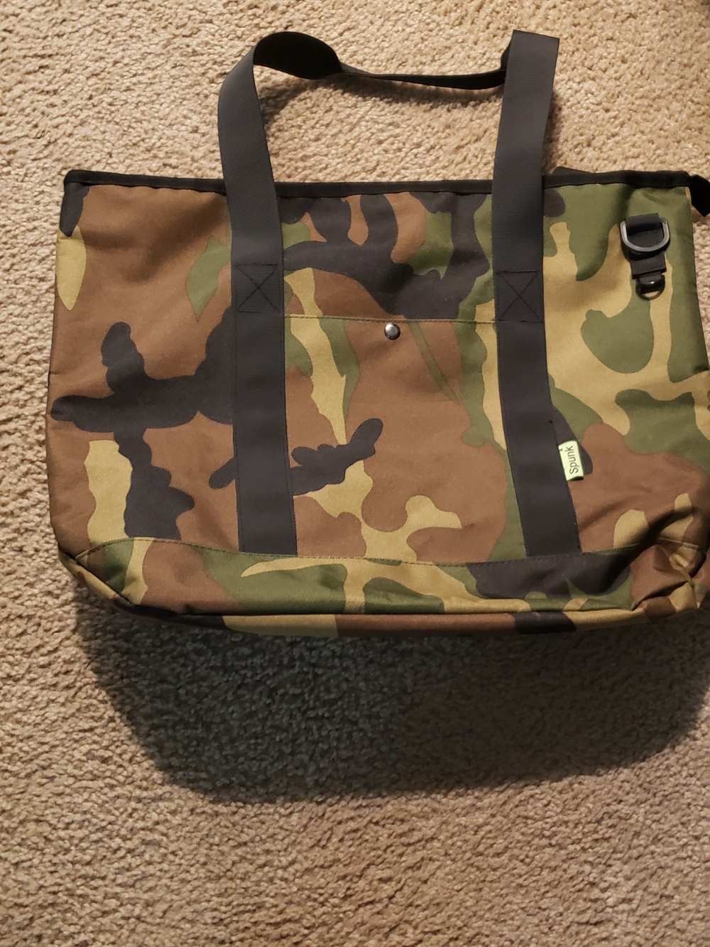 Camouflage Canvas Tote Bag - Unbranded Green/Brown Camo